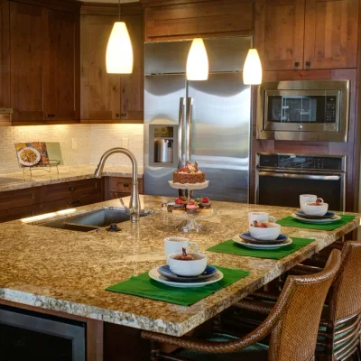 Granite kitchen island countertop