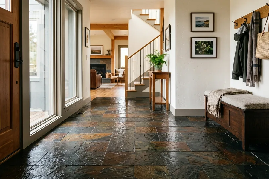 Slate Tile Cleaning & Restoration, after cleaning
